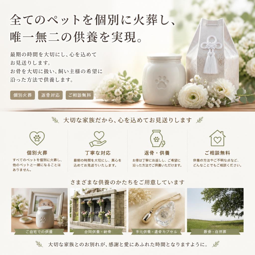 個別火葬プランで安心の供養