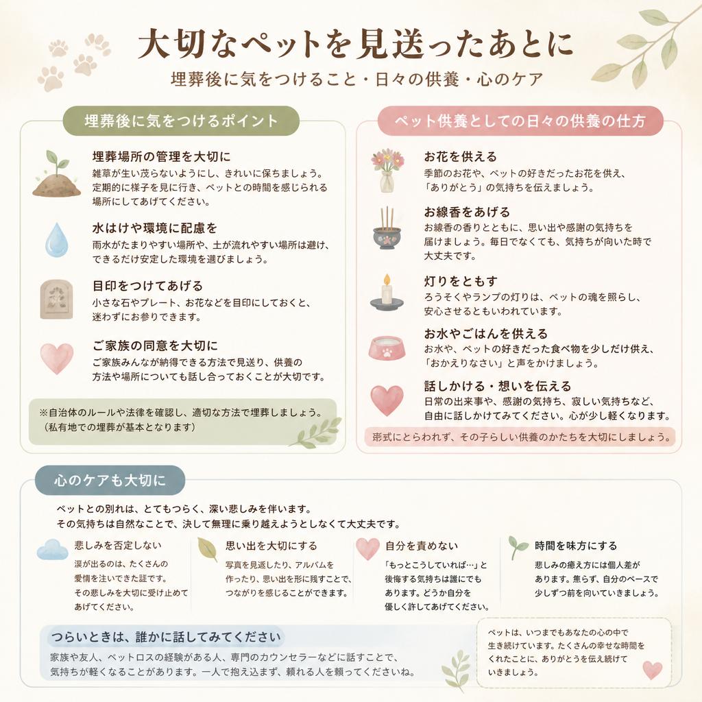 埋葬後のアフターケア