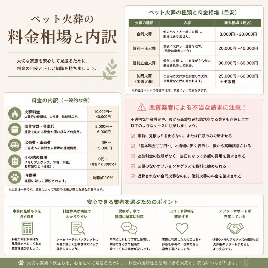 ペット火葬料金とその内訳を理解する
